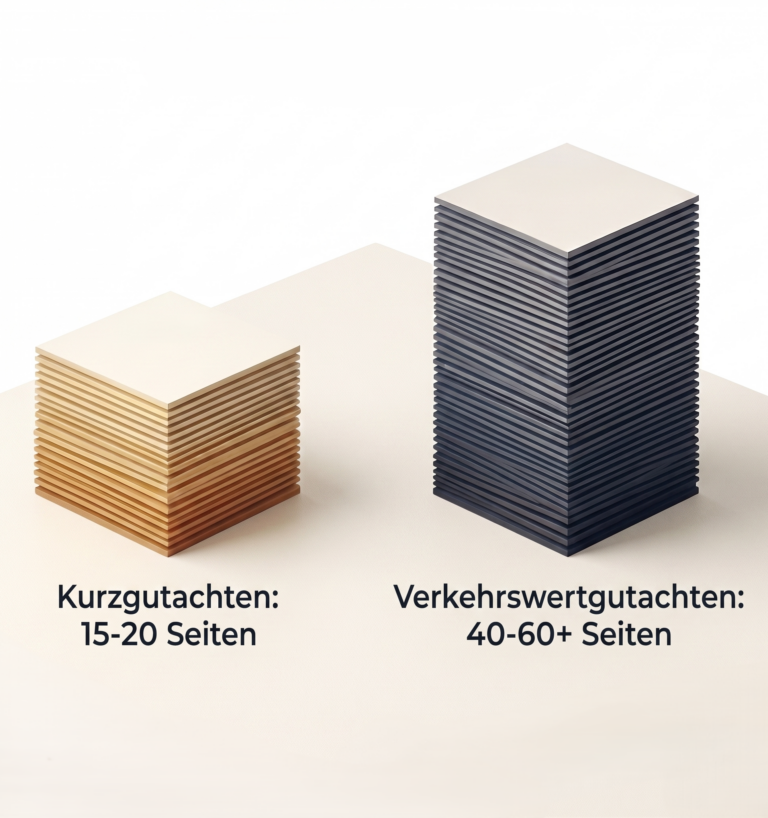 Kurzgutachten vs. Verkehrswertgutachten