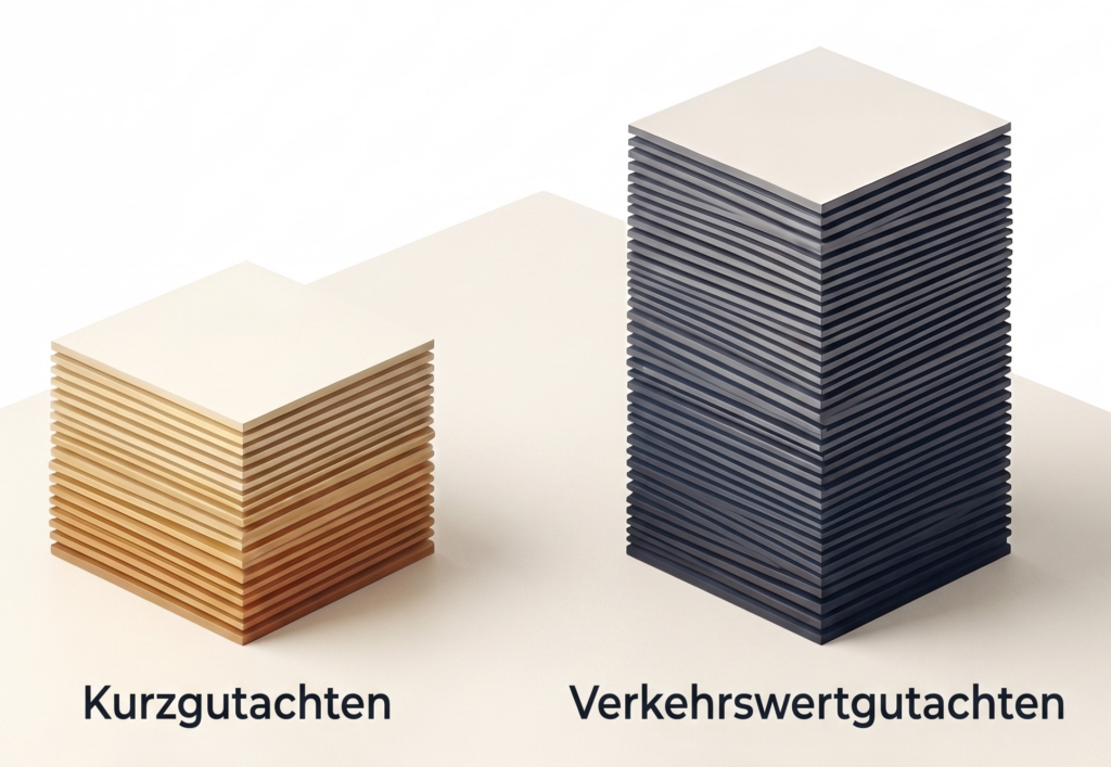 Kurzgutachten vs. Verkehrswertgutachten